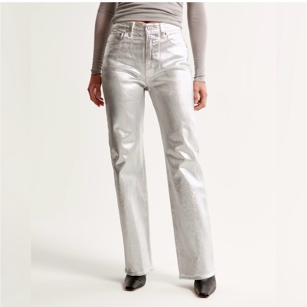 Abercrombie & Fitch Silver Straight Leg Jeans